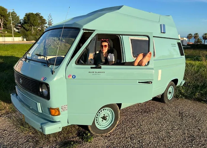 Rent A Blueclassics 's Campervan Vw T3 Azulina In Algarve Au Portugal, Luxe tent *